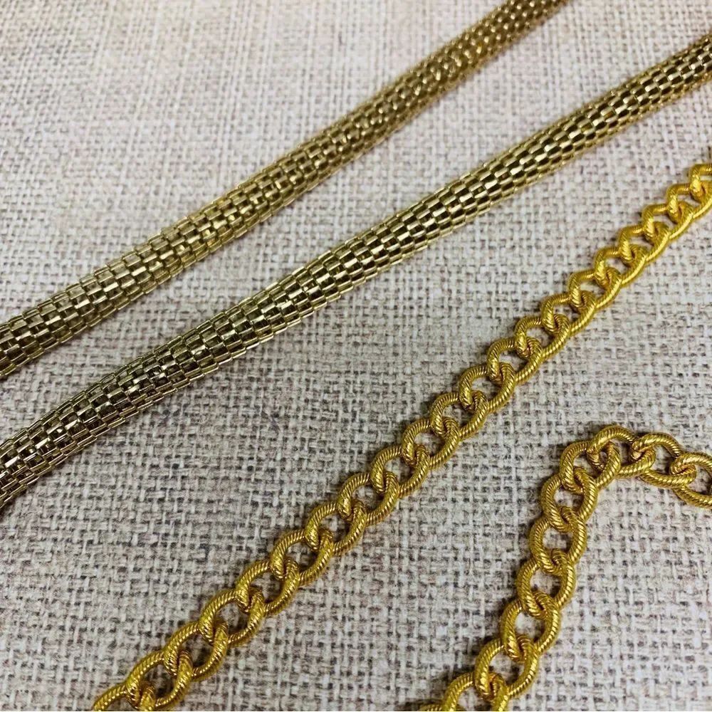 Gold Chain Necklaces Set of 2 - Picture 2 of 2